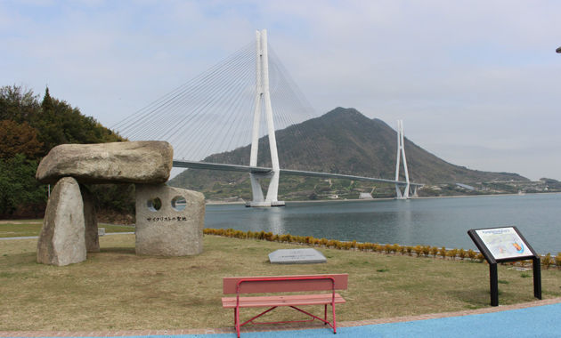 大三島・多々羅しまなみ公園・サイクリストの碑（イメージ）